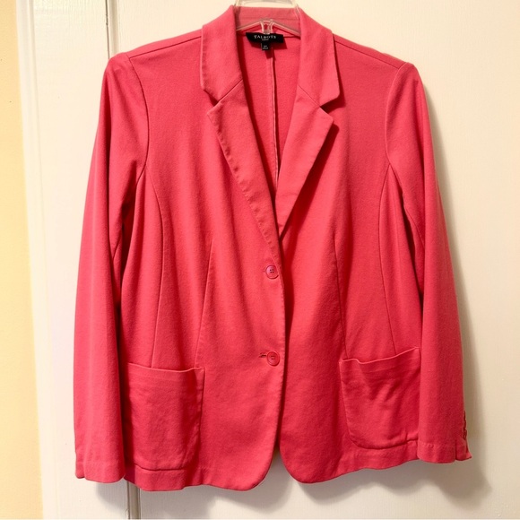 Talbots Blazer Jacket Warm Pink Casual Unlined Ponte Knit Plus size 2X - Picture 6 of 16